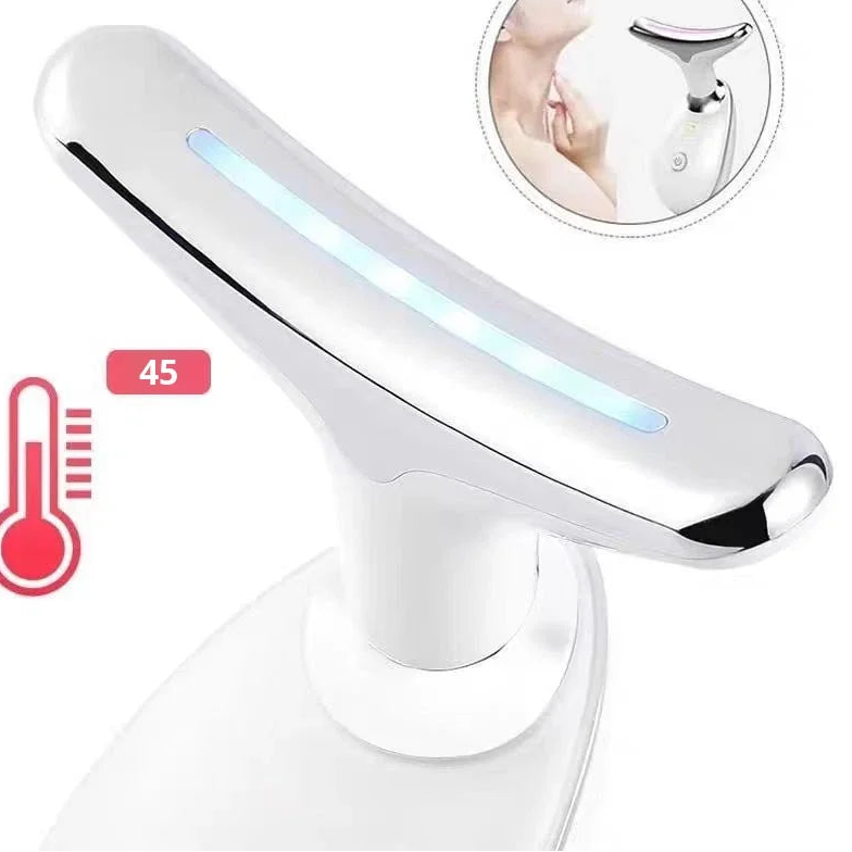 Hand Held Face Neck Care Beauty Device JP Sonic Vibration Lifting Firming Wrinkle Reduction Waterproof ABS Stainless Steel USB